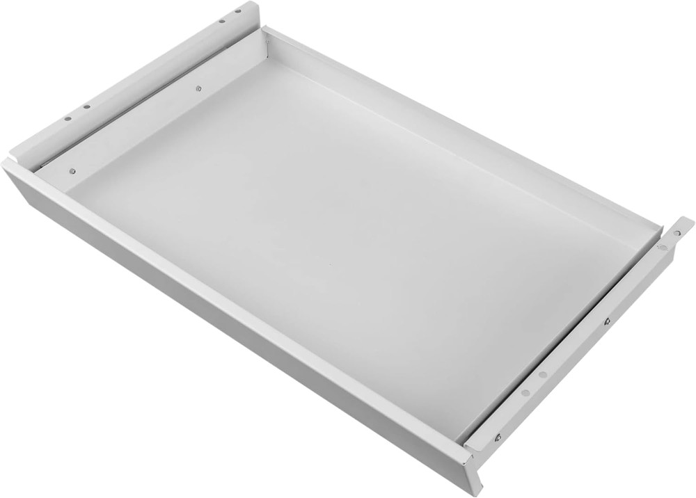 Under-Desk Sliding Drawer Organizer for Standing Desks - White