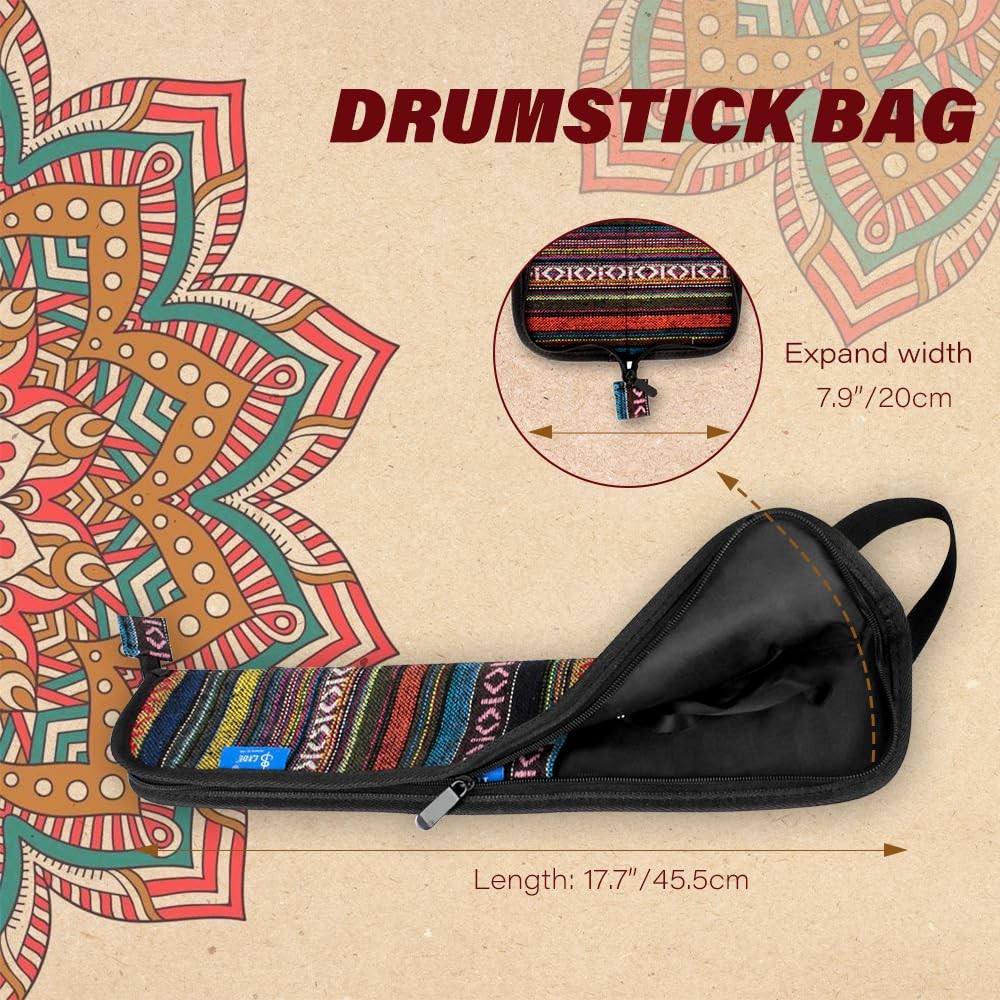 Chazcool Drum Stick Bag, Holder, Portable Case Hanging...