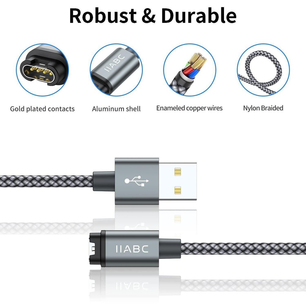 Compatible for Garmin Watch Charger Cable (2 Pack)