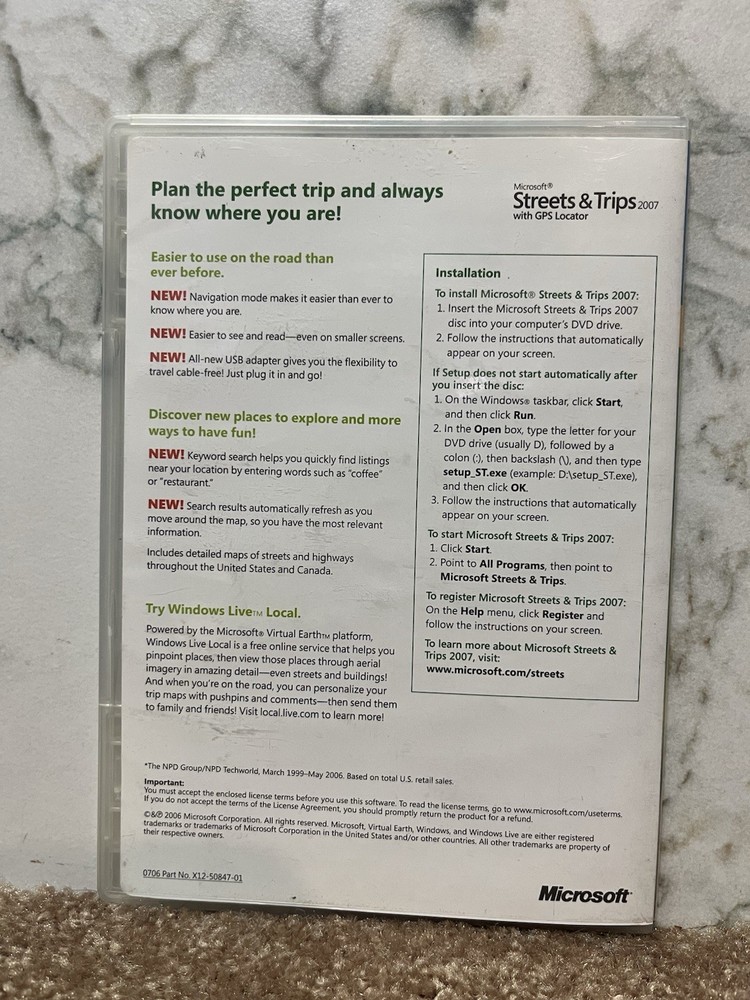 Microsoft Streets and Trips 2007 slim