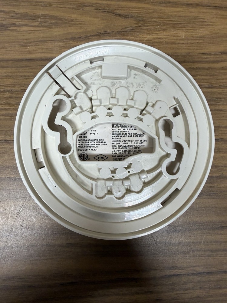 System Sensor 2WTR-B Conventional Smoke Detector Head With Relay & Thermal