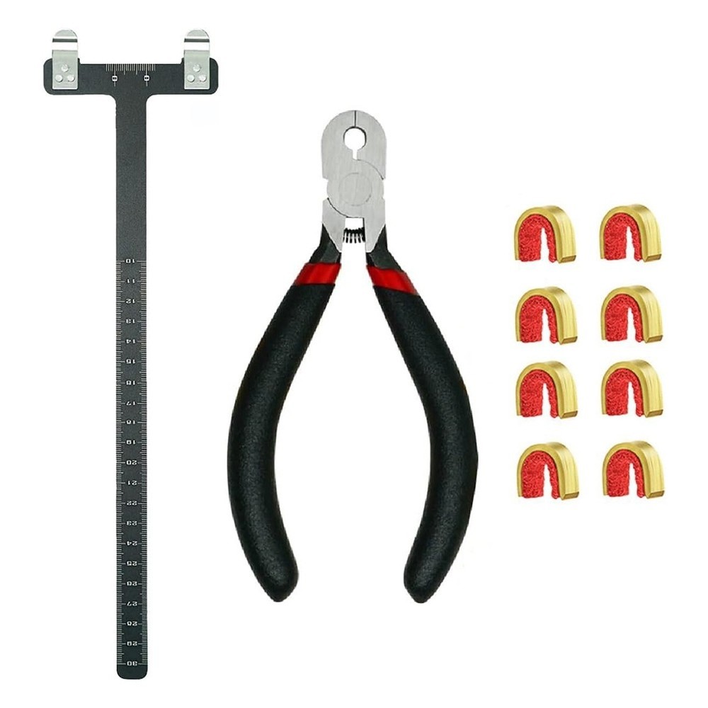 Bow String Nocking Points Set with T Square Ruler Nocking Buckle Pliers and9998