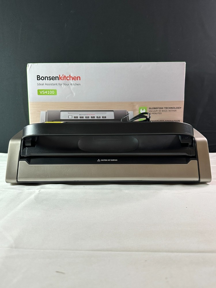 Bonsenkitchen VS4100 Silver Black Globefish Powerful Vacuum Sealer Machine