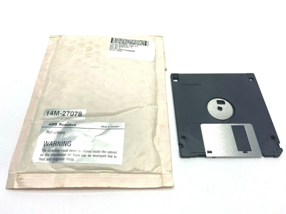 ABB 14M-27078 3HAC2741-1 Manipulator Param 4.0 Boot Disk Floppy