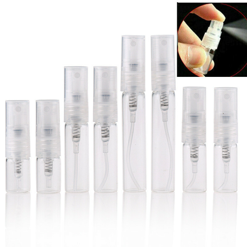 5-100PCS Clear Plastic Spray Bottle Empty Perfume Refilled Container Sample