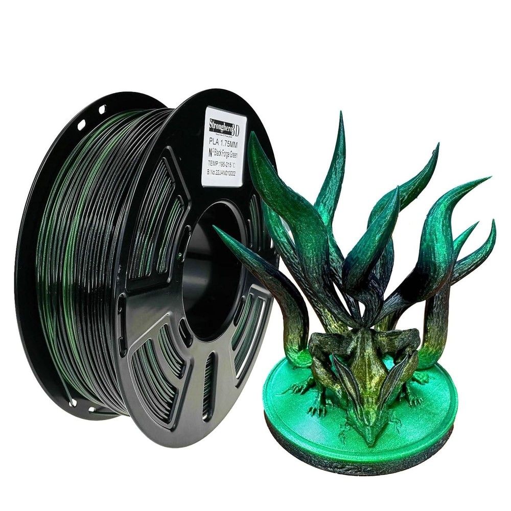 Color Changing Galaxy Starly Green Black PLA
