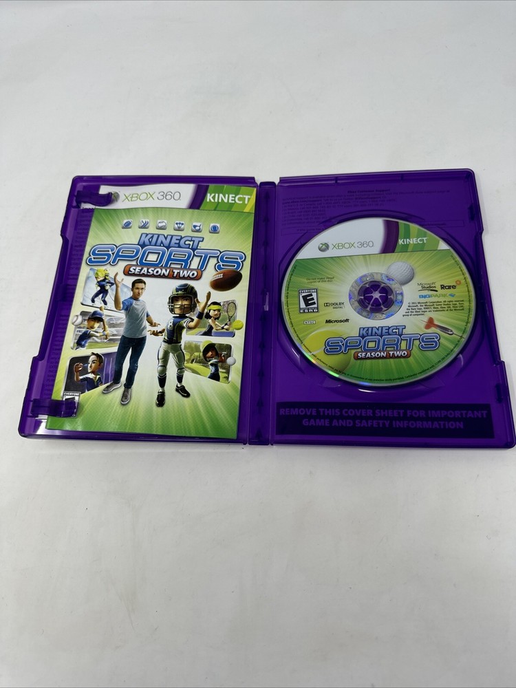 Microsoft Xbox 360 Kinect Sensor Bar with 2 Games Bundle TESTED WORKING