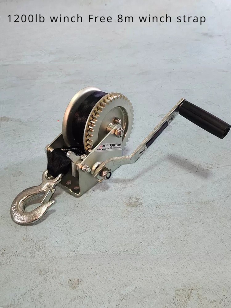 Boat Car Automatic Self-locking Manual Galvanized Steel Winch Lifting Slings