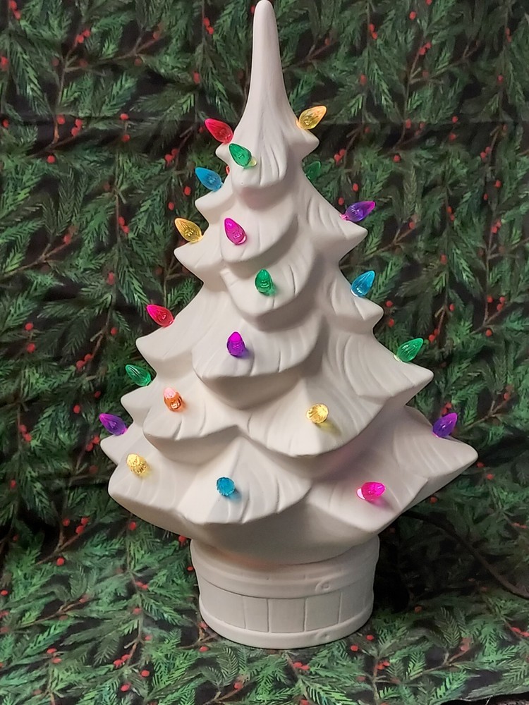 Ceramic Bisque~ Ready to Paint~ Christmas Tree ~ lighting included