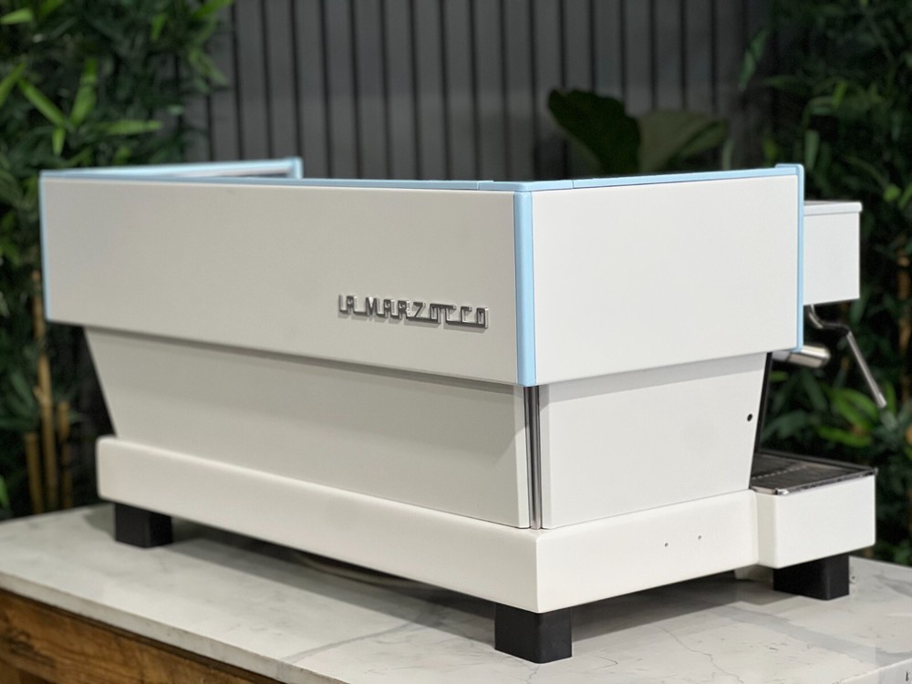 LA MARZOCCO LINEA CLASSIC 3 GROUP WHITE & BLUE ESPRESSO COFFEE MACHINE MAKER