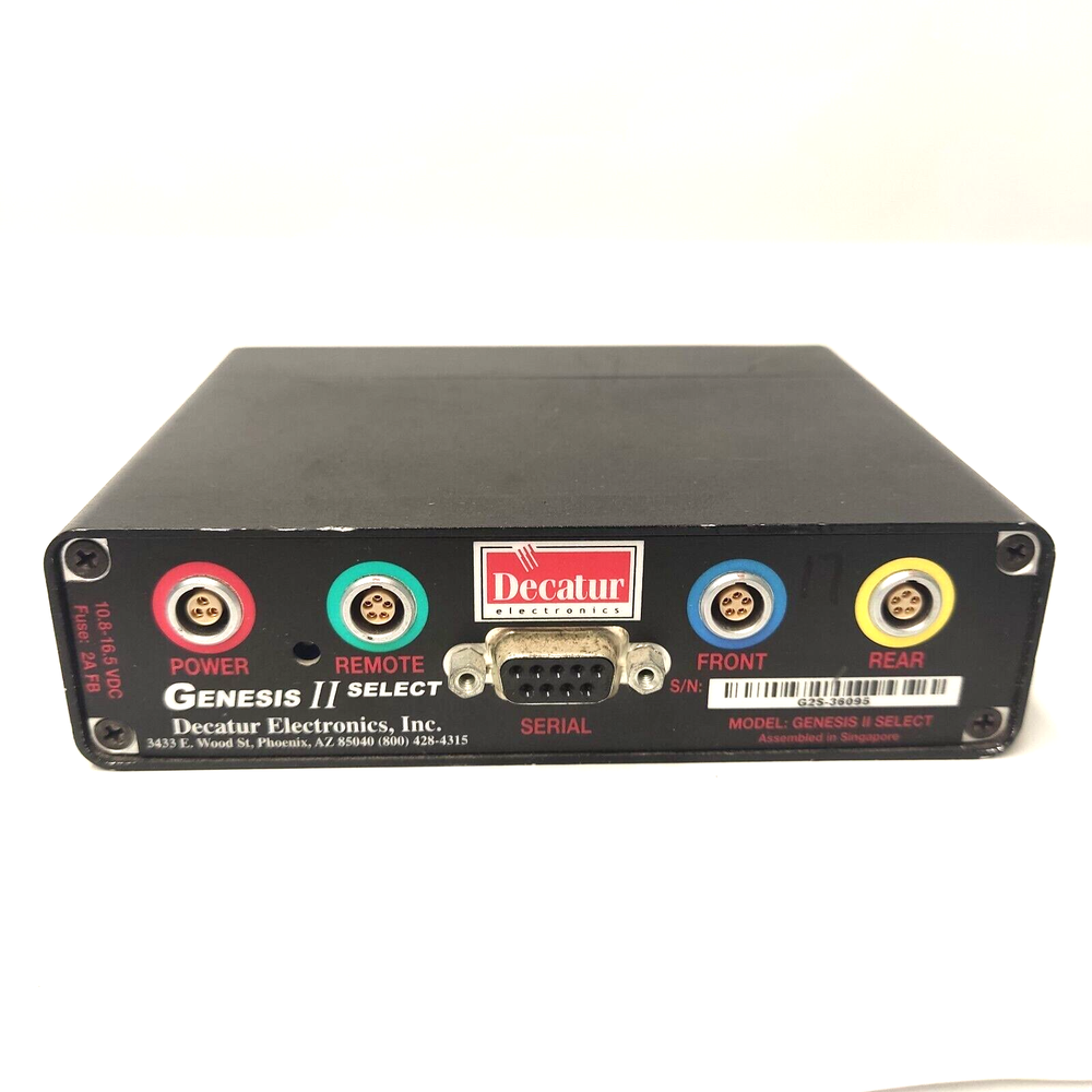 Decatur Genesis II Select Radar Base Unit w/ faceplate