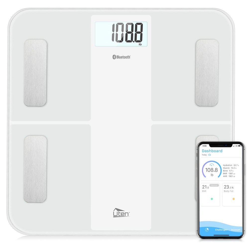 Digital Body Weight Scale Backlit Display High Precision Bluetooth BathroomScale