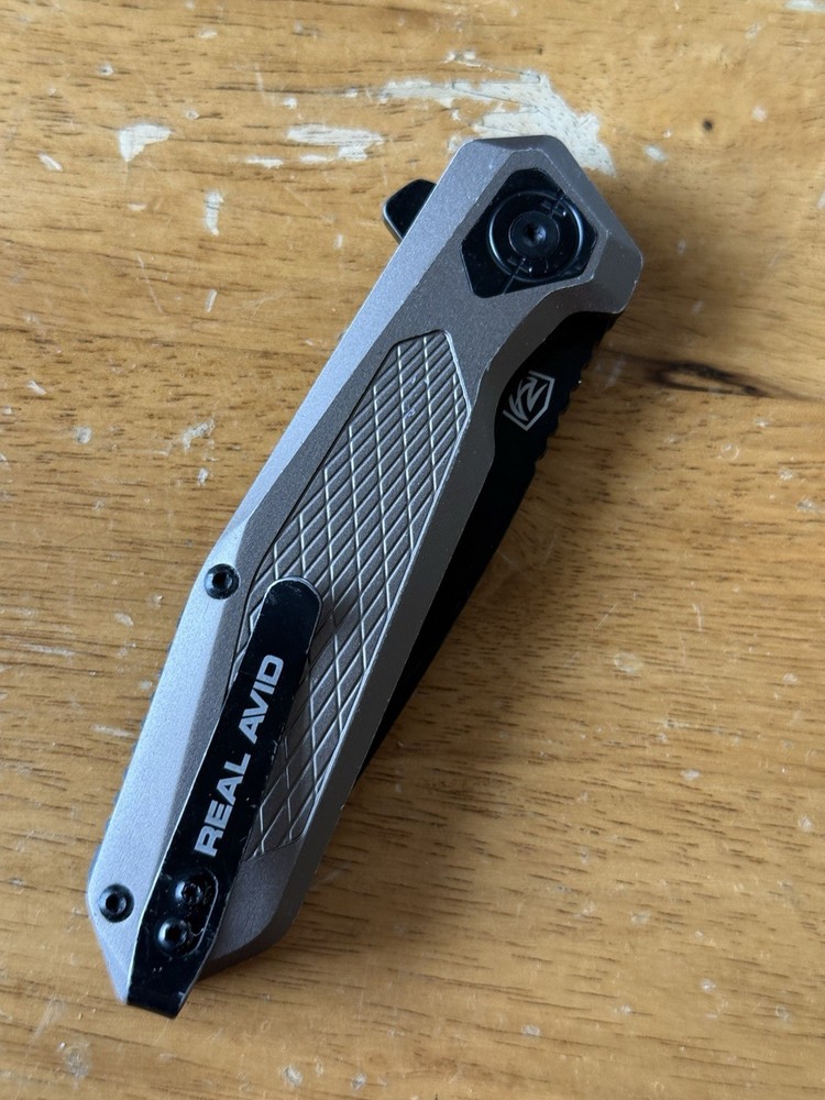 Real Avid RAV-3 Folding Knife Drop Point Liner Lock Spring Assist Used