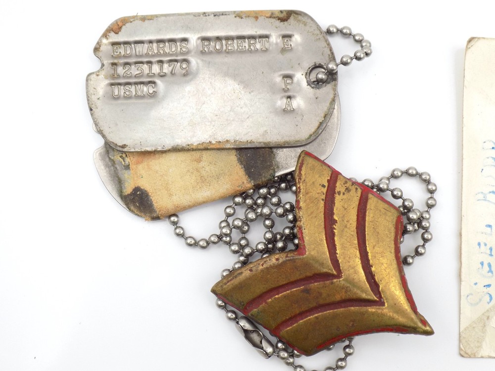 Original Korean War USMC Dog-Tag & Photo Grouping