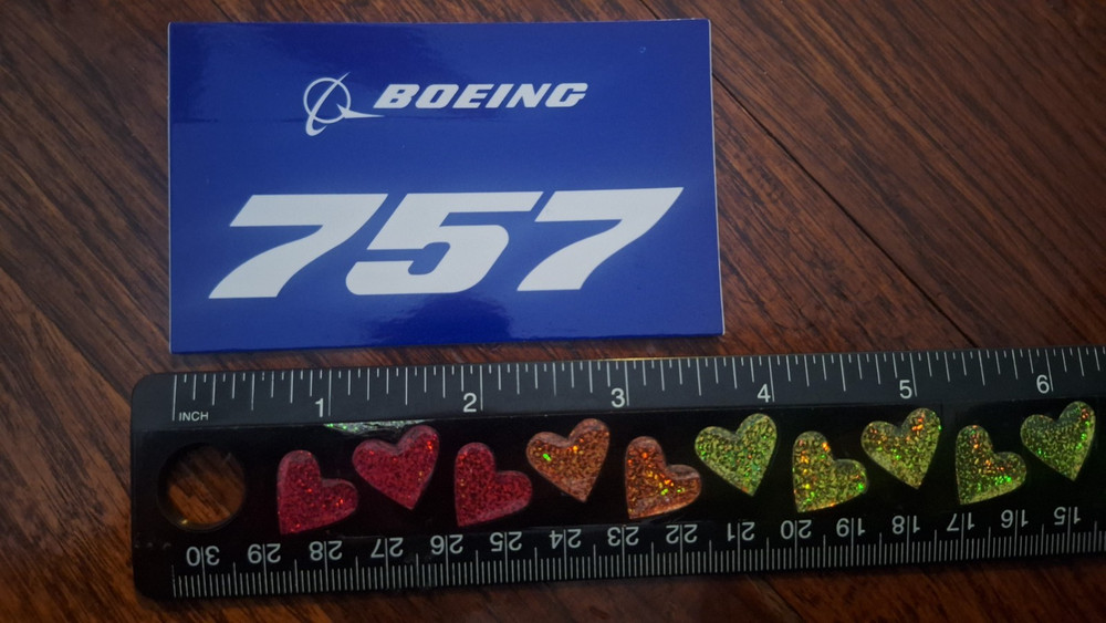 BOEING 757 Rectangular sticker- New