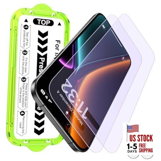 2+2 Pack for iPhone Air Matte Anti-Blue Light Glass Screen Protector - Anti