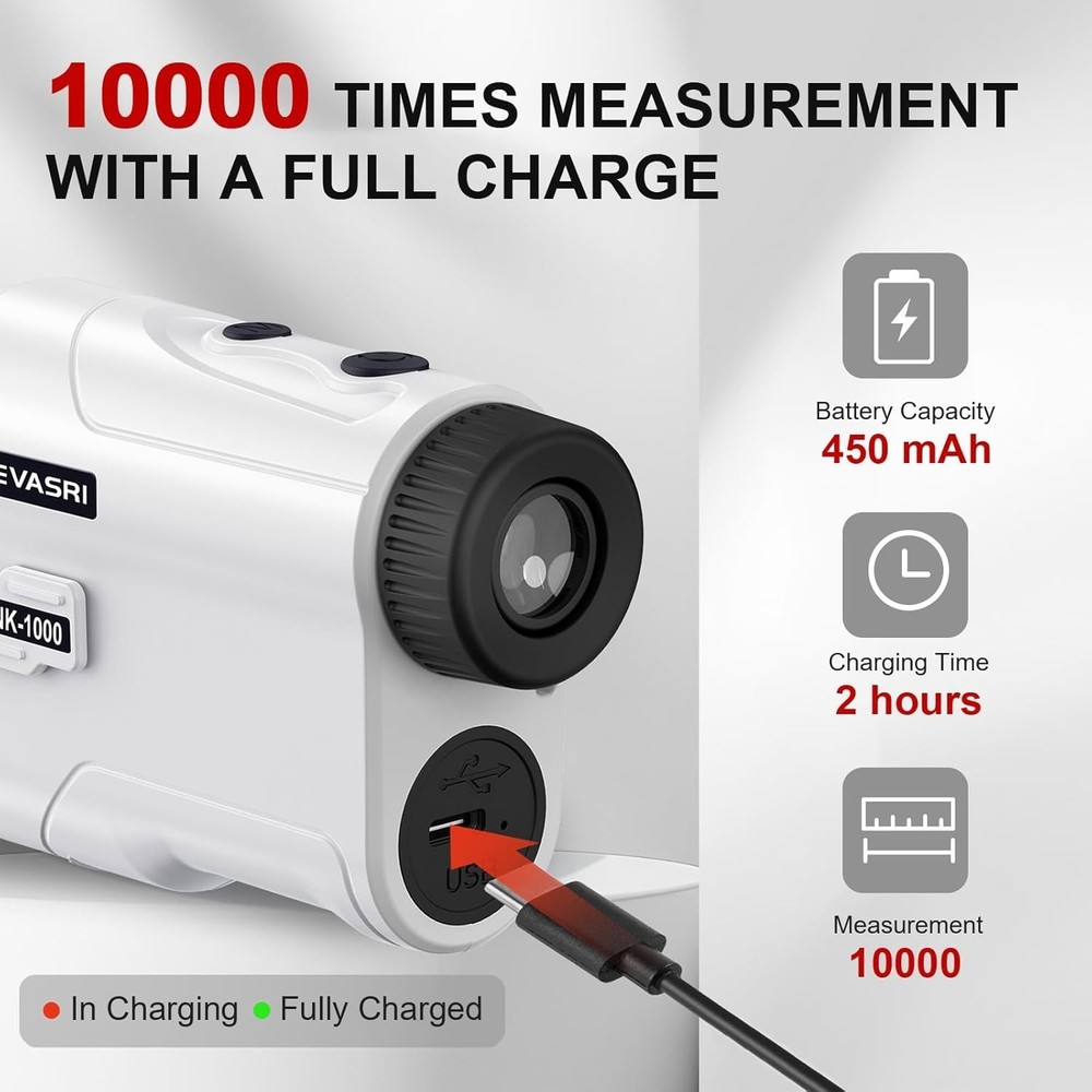 Golf Rangefinder with Slope and Pin Lock Vibration, External Slope Switch for...