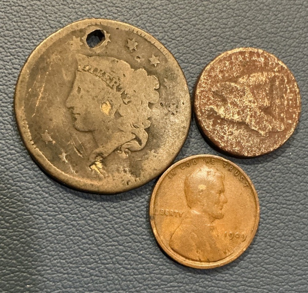 Early U.S. Coin Set – Flying Eagle, Large Cent & 1909 Wheat Cent