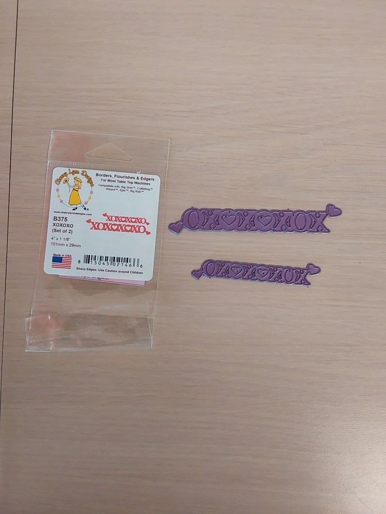 CheeryLynnDesigns  cutting dies  XOXO 2 sizes