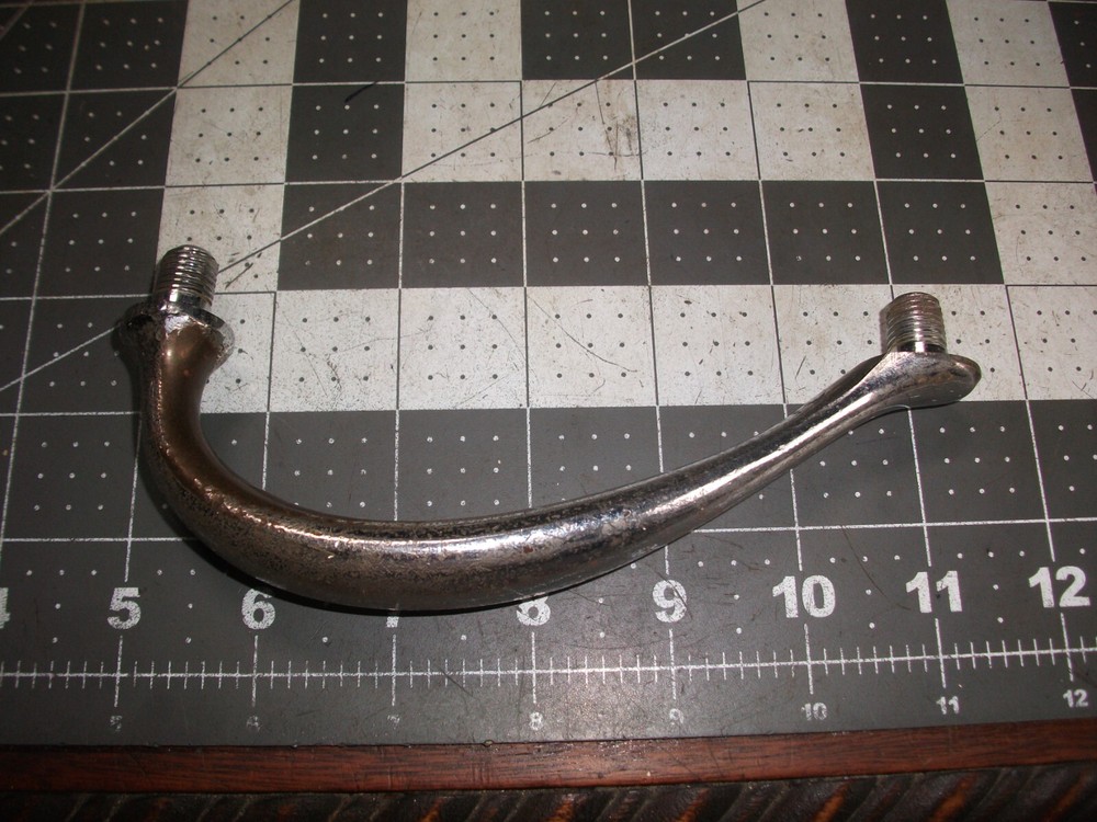 Vintage Solid Brass Door Pull Handle Reclaimed-Silver Finish