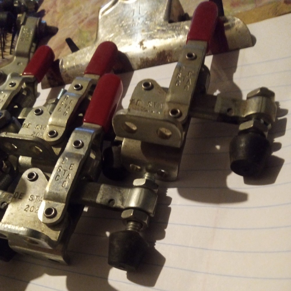DE-STA-CO. No.202 VERTICAL HANDLE TOGGLE CLAMPS,exc. condition