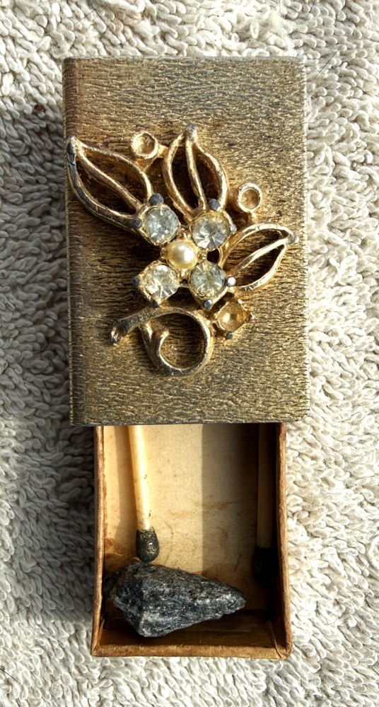 ANTIQUE DECO MATCH BOX/MATCH SAFE