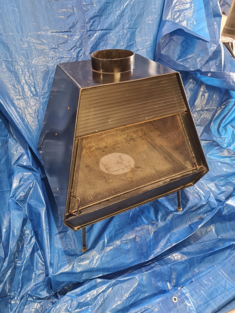 Vintage Danish Style Mid Century Fireplace