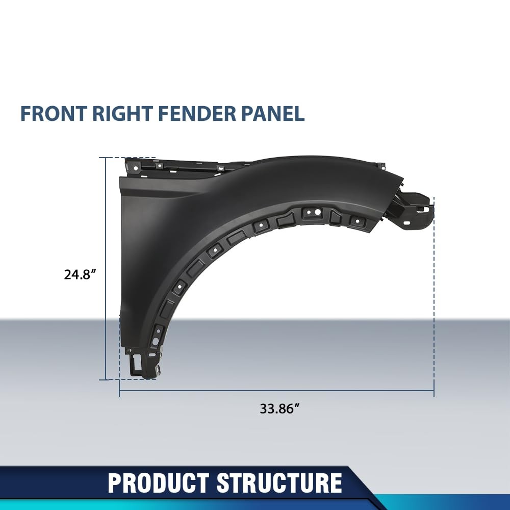 Front Right Fender Panel for Evoque 2012-2018 LR027589 Black