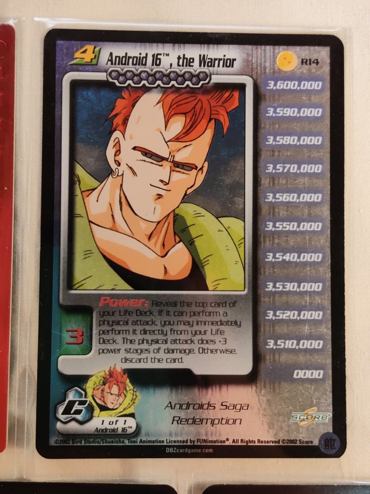 Android 16 COMPLETE SET MP 1-4 - Warrior R14 Redemption Promo Fighter HT DBZ CCG