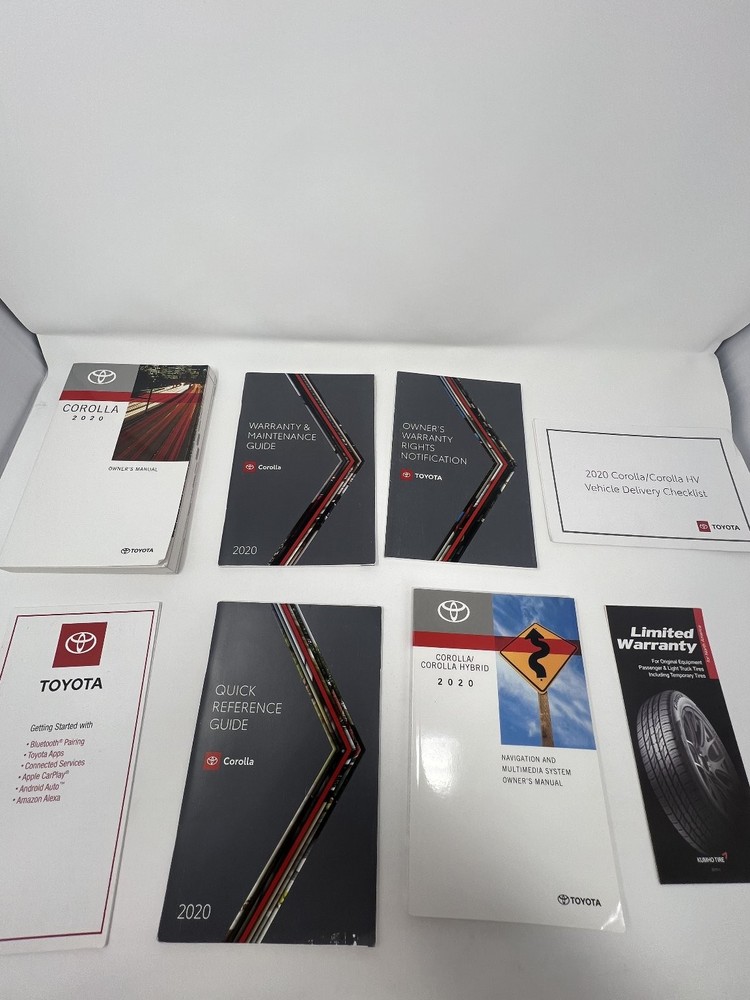 Toyota Corolla 2020 Owners Manual OEM Complete Set