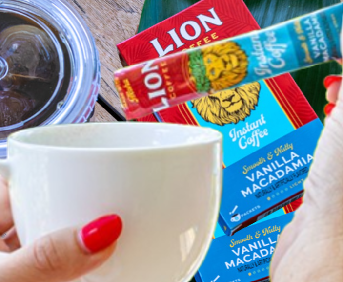 Lion Instant Vanilla Macadamia Coffee 8 stick - 2 Boxes