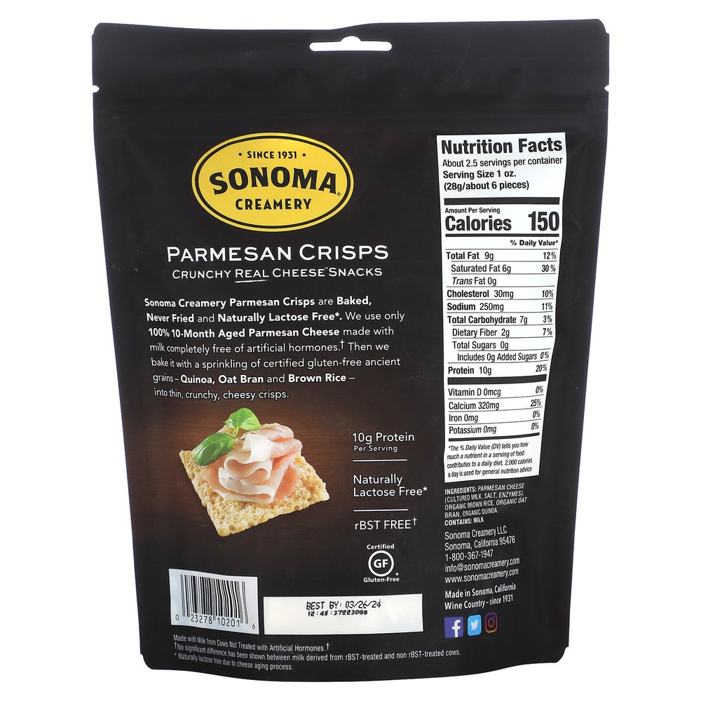Parmesan Crisps, Parmesan, 2.25 oz (64 g)