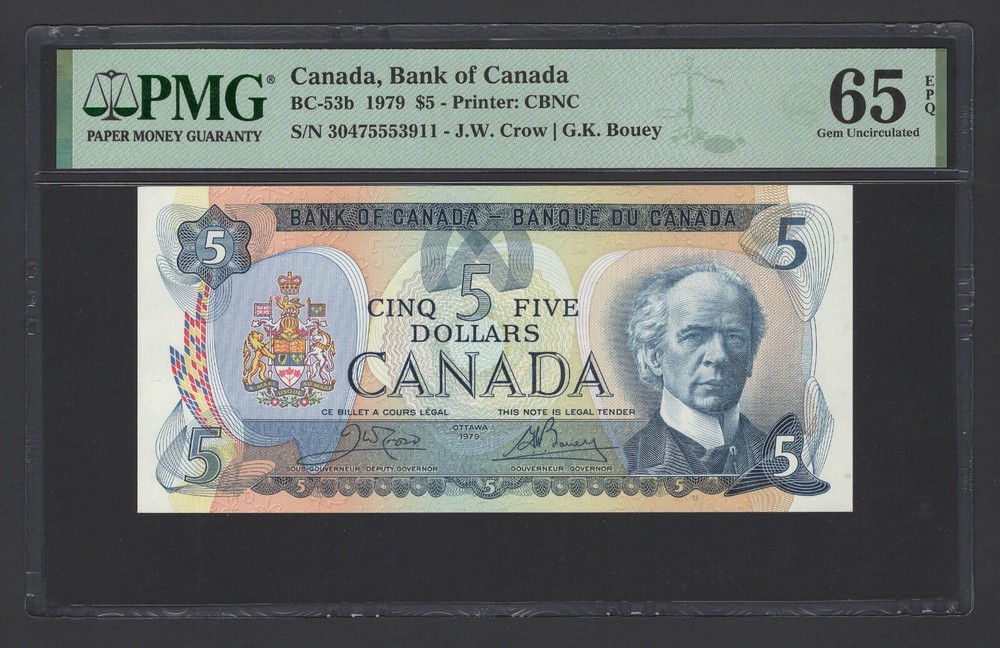 Canada 5 Dollars 1979 BC-53b Uncirculated Grade 65