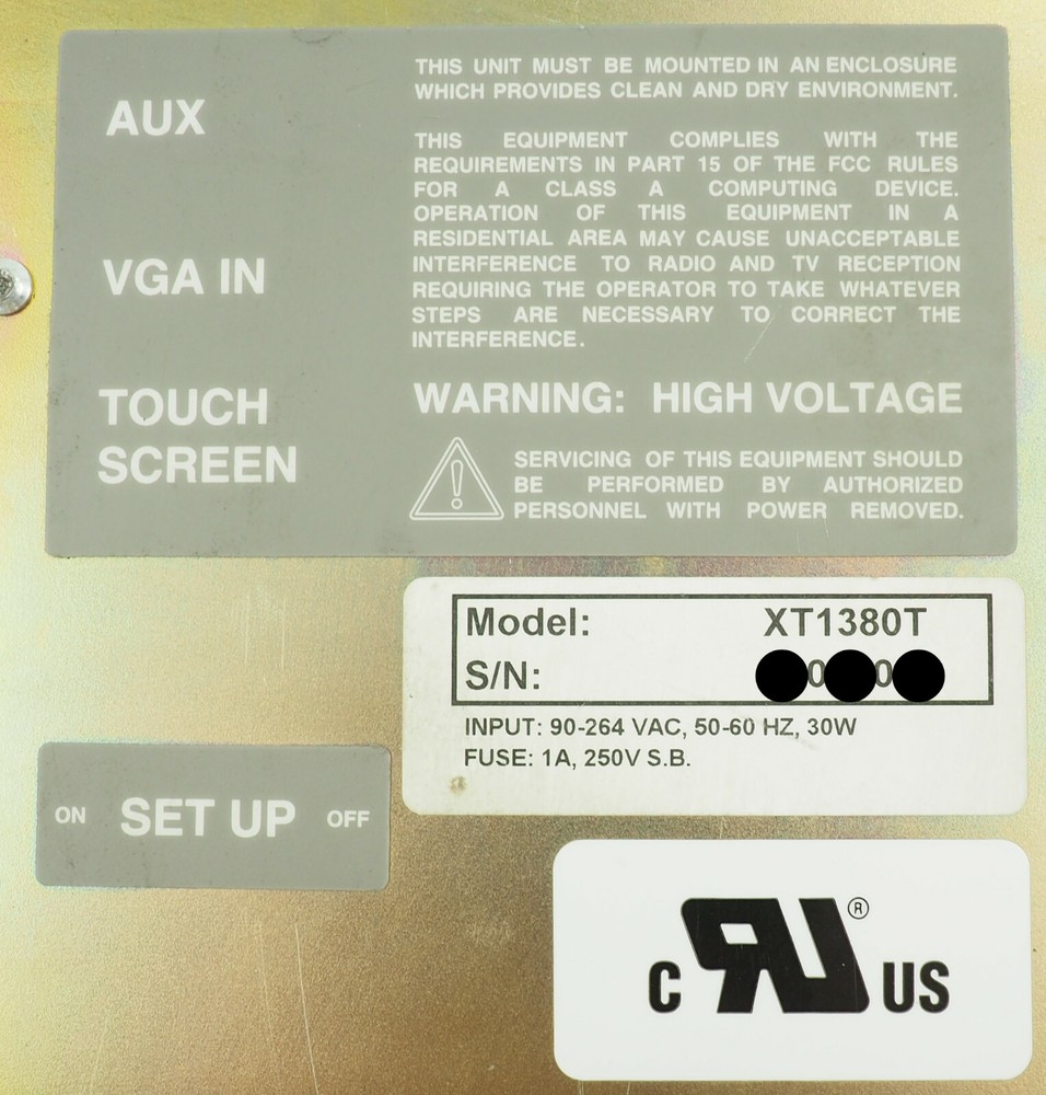 Viewtronix XT1380T Touch Screen AS-IS