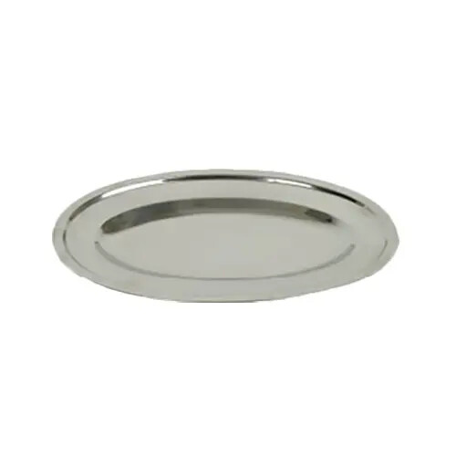 Thunder Group SLOP014 14" Stainless Steel Oval Serving Platter