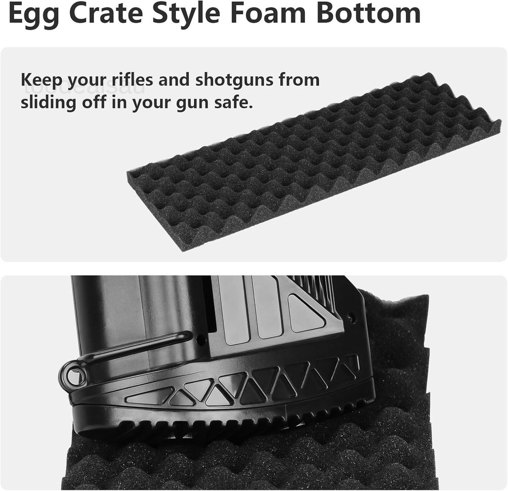 2 Pack Gun Rack for Storage, Safe Accessory Rifles and Black