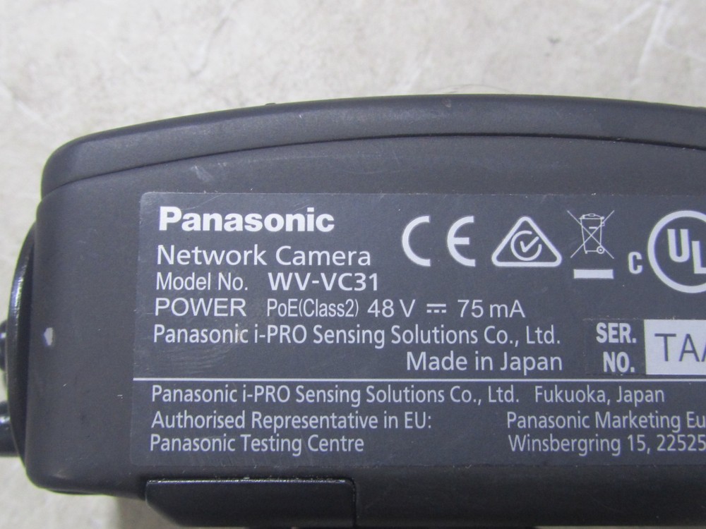 Panasonic WV-VC31 With Mount Panasonic Arbitrator Backseat Network Camera