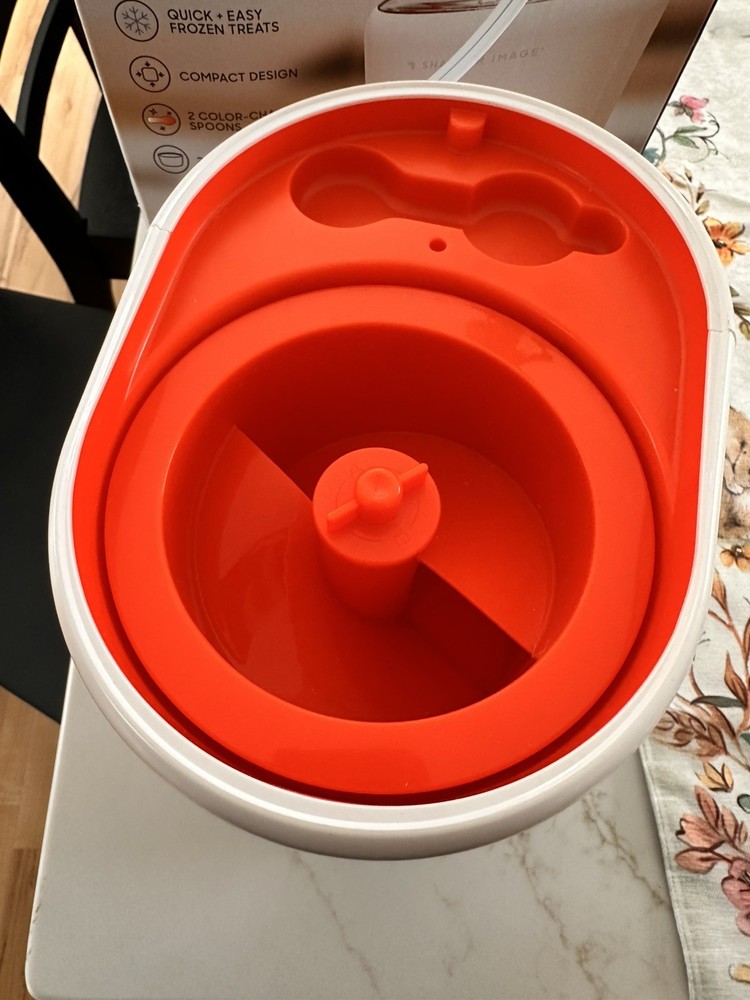 Sharper Image Shaved Ice Maker With 2 Serving Bowls & 2 Color Changing Spoons