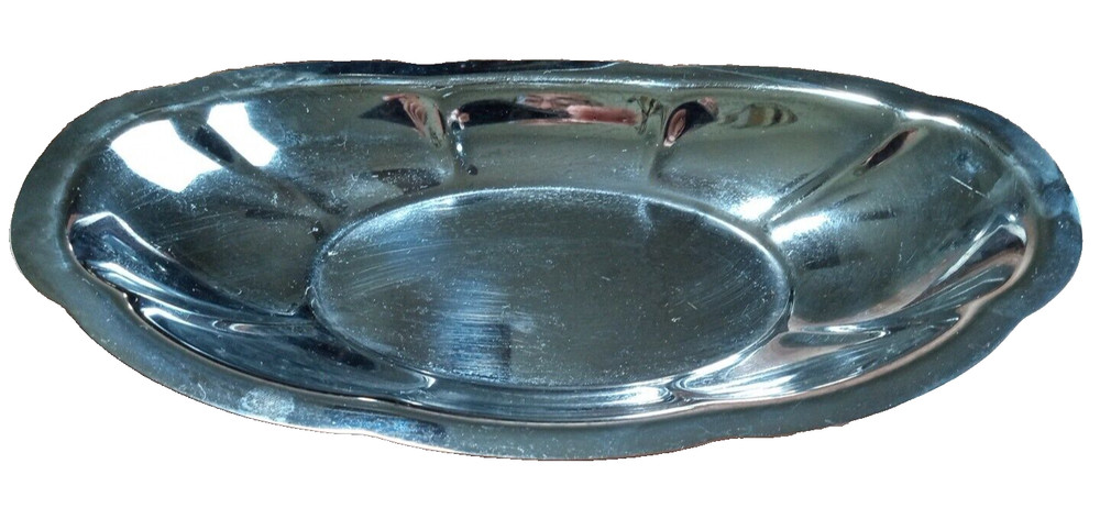 Silver Serving Dish - Candy Dish - 12 1/2" x 7"