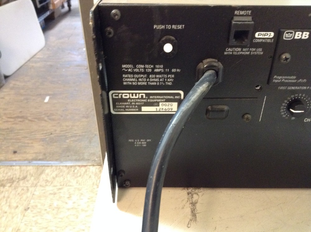 Crown Com-Tech 1610 2-Channel Power Amplifier