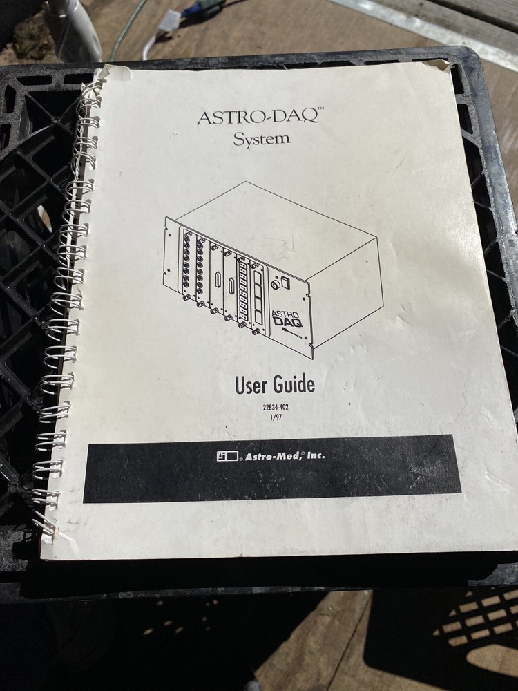 Used Astro-Med DAQ Manual User Guide Portable