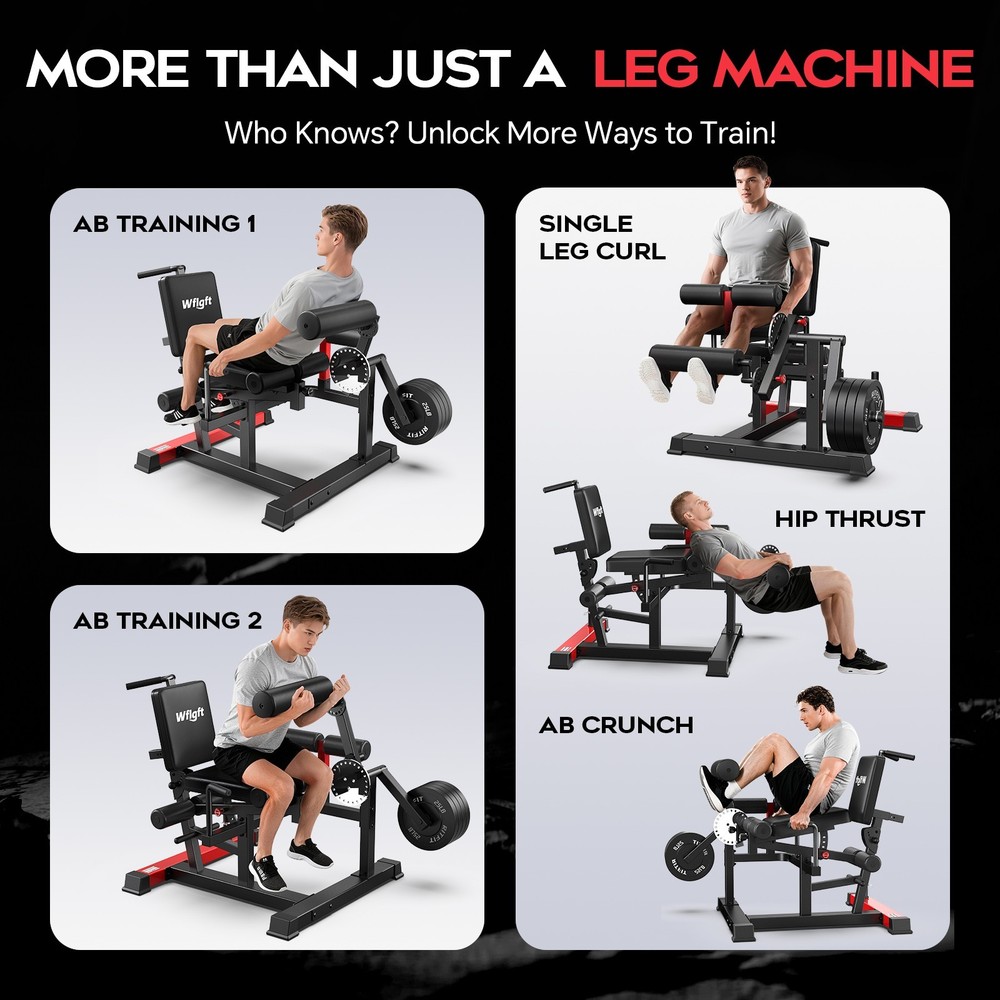 Leg Extension Curl Lower Body Workout Machine Heavy Duty Adjustable Leg Machine