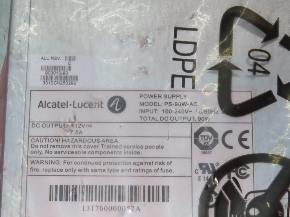 Alcatel-Lucent PS-90W-AC POWER SUPPLY