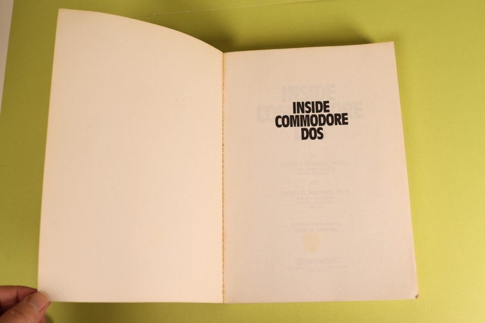 Inside Commodore DOS by Immers & Neufeld 2nd Printing 1985