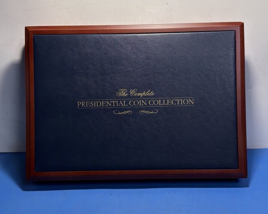 Franklin Mint Complete Presidential Coin Collection Cherry Storage Display Case