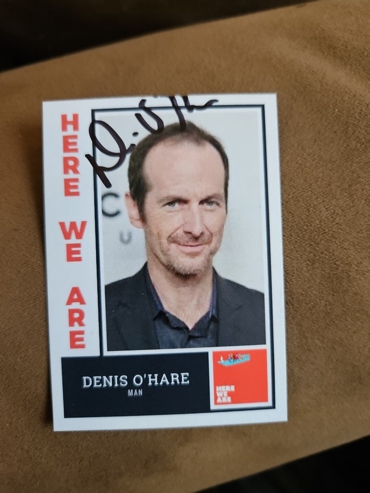 Denis O'Hare Custom Signed Card - Here We Are Broadway Play