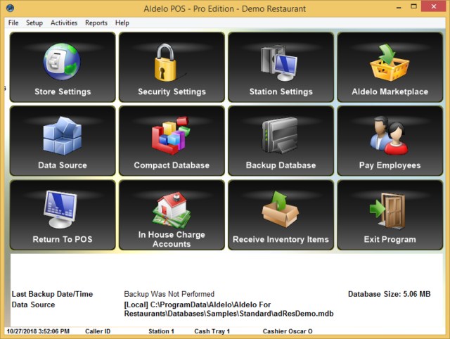 Menu programming service for Aldelo Restaurant Cafe & Pizza POS system software
