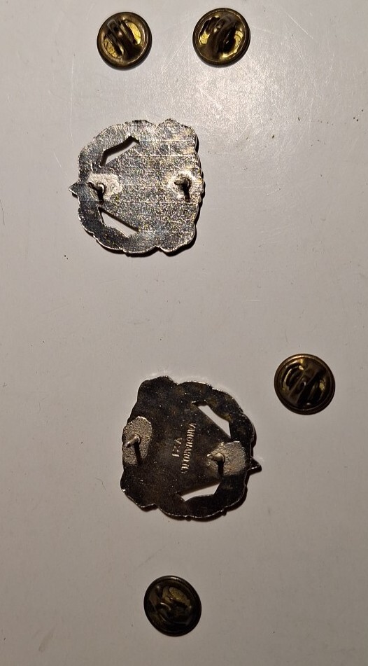 2 Authentic US Army 2nd Armor Hell On Wheels Chest Pins