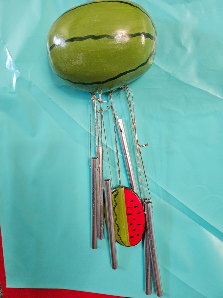 Watermelon Windchimes with Ceramic Watermelon Chimes
