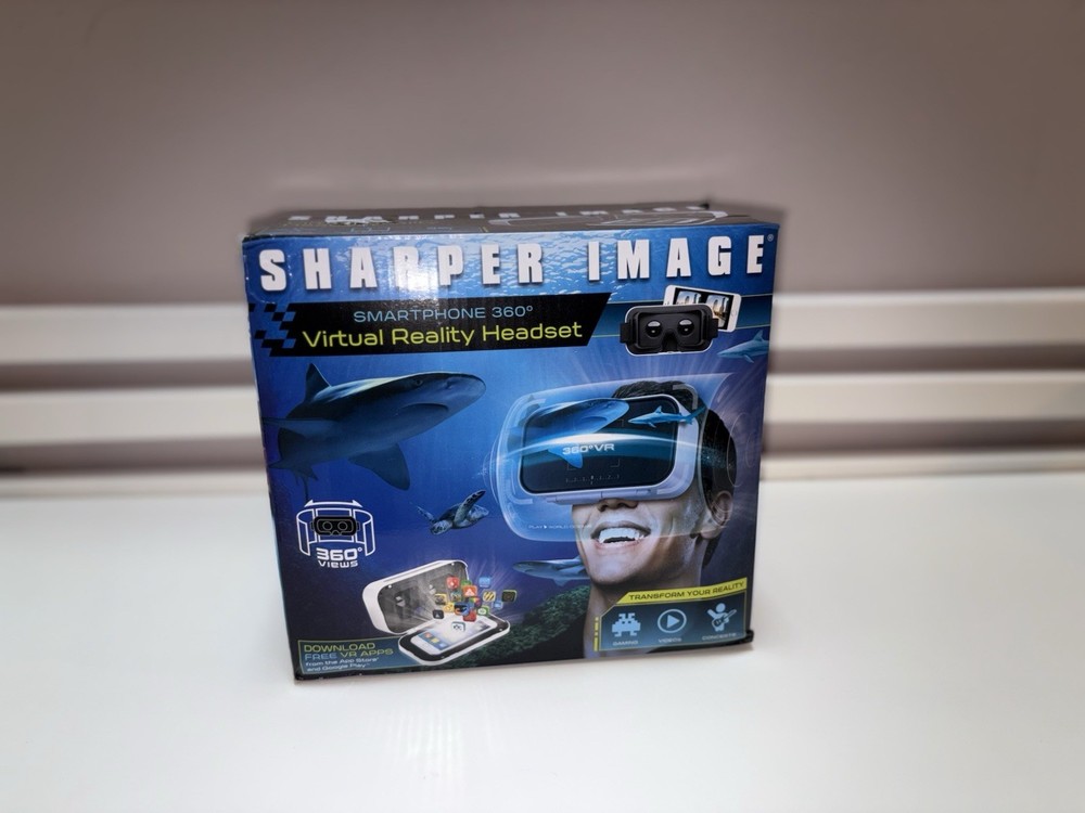 Sharper Image Smartphone 360 Degree Virtual Reality Headset - White